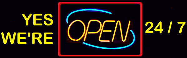 Restaurants, Gas Stations, Convenience Stores, Fitness Centers, Lock Smiths, Heating & Plumbing Services, Auto Towing, Taxi / Cab / Limo Services, Supermarkets - OPEN 24 HOURS