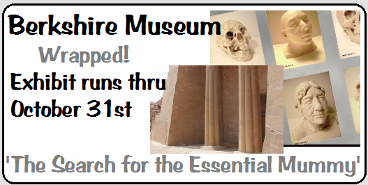 WARPED - The Search for the Essential Mummy at The Berkshire Museum, Pittsfield, MA.  Exhibit runs thru October 31, 2010.